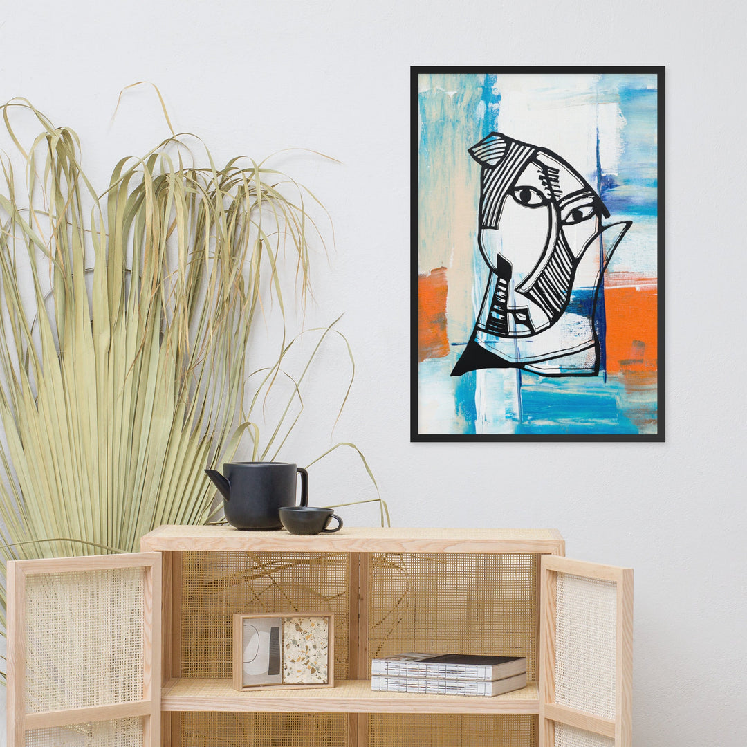 Poster - Pablo Picasso, Les Demoiselles d’Avignon in orange artlia