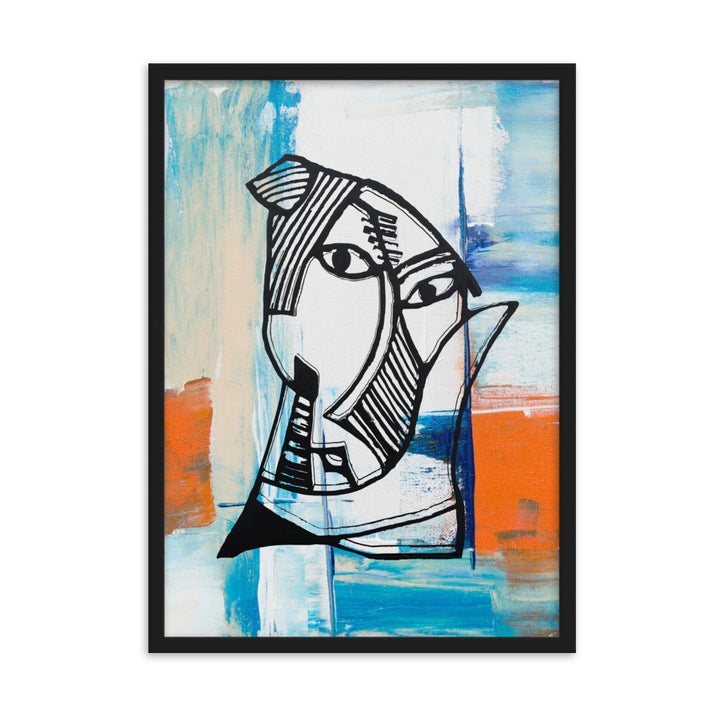 Poster - Pablo Picasso, Les Demoiselles d’Avignon in orange Schwarz / 50×70 cm artlia