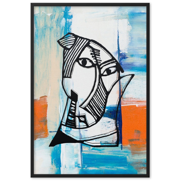 Poster - Pablo Picasso, Les Demoiselles d’Avignon in orange Schwarz / 61×91 cm artlia