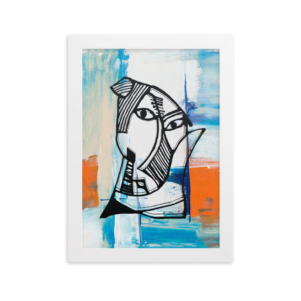 Poster - Pablo Picasso, Les Demoiselles d’Avignon in orange Weiß / 21×30 cm artlia