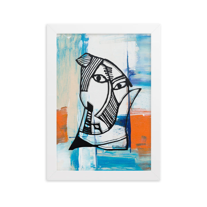 Poster - Pablo Picasso, Les Demoiselles d’Avignon in orange Weiß / 21×30 cm artlia