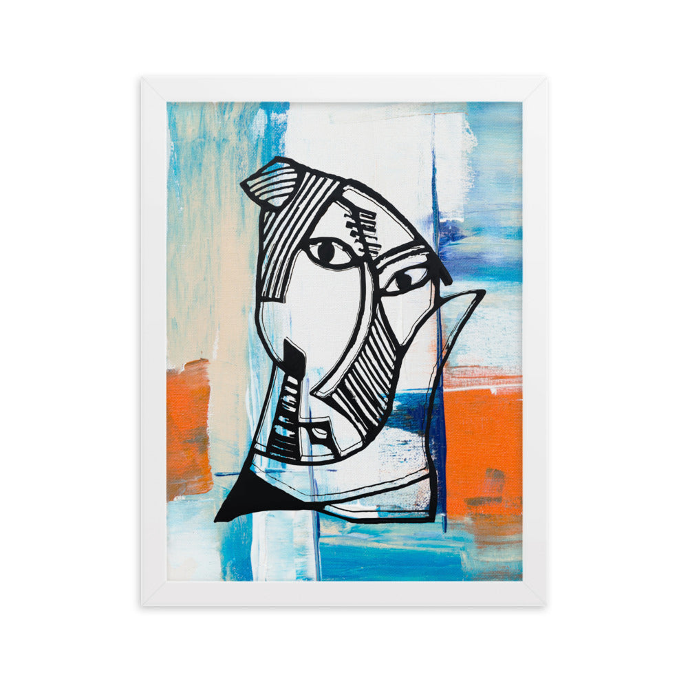 Poster - Pablo Picasso, Les Demoiselles d’Avignon in orange Weiß / 30×40 cm artlia