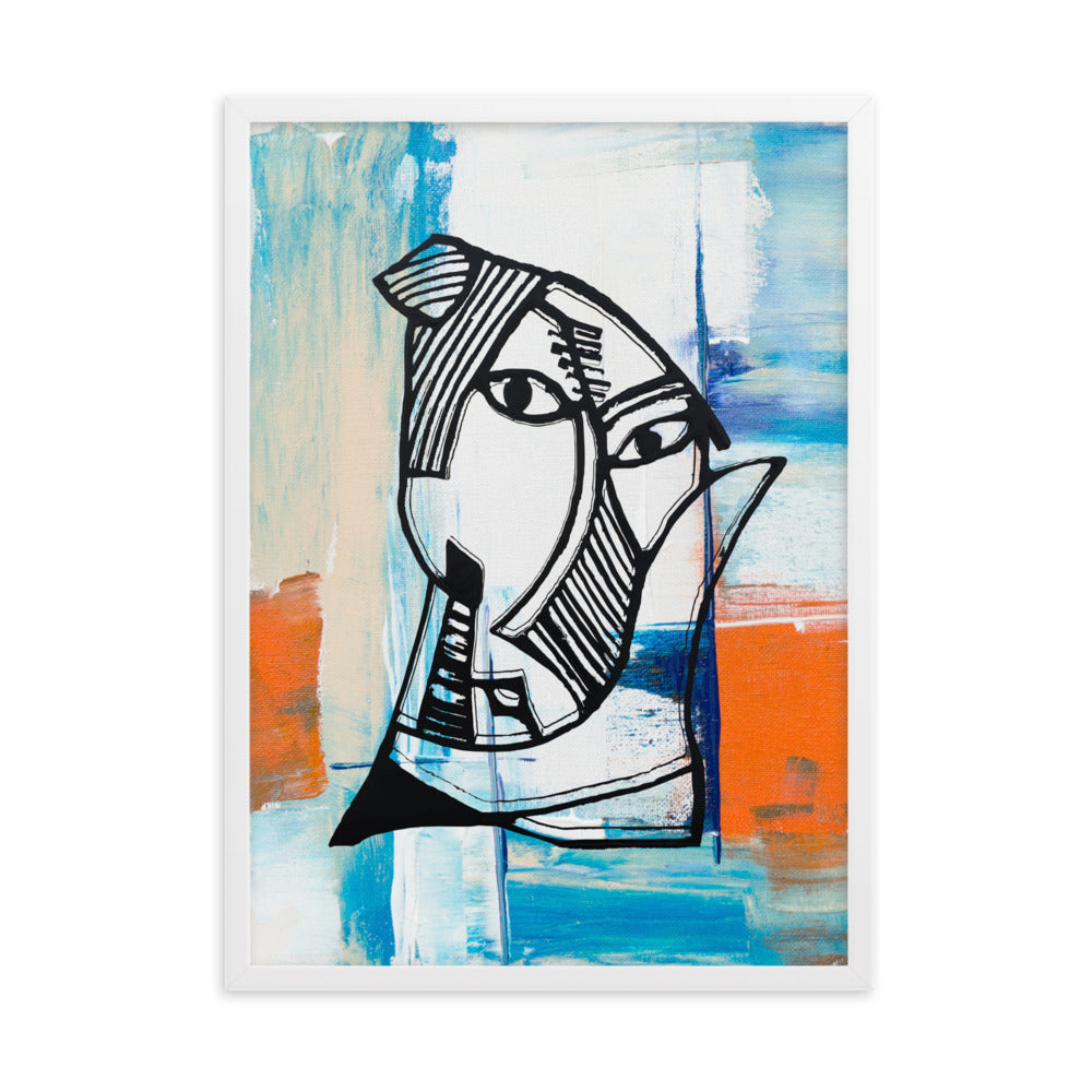 Poster - Pablo Picasso, Les Demoiselles d’Avignon in orange Weiß / 50×70 cm artlia