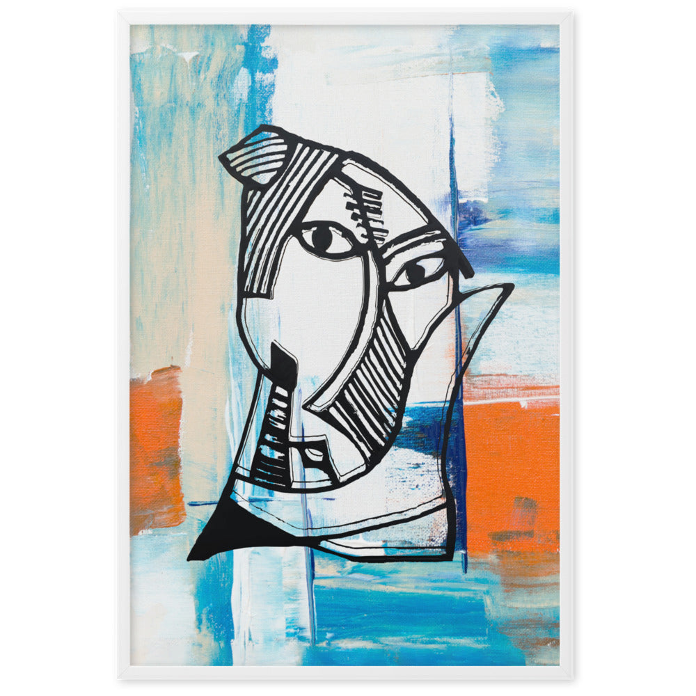 Poster - Pablo Picasso, Les Demoiselles d’Avignon in orange Weiß / 61×91 cm artlia