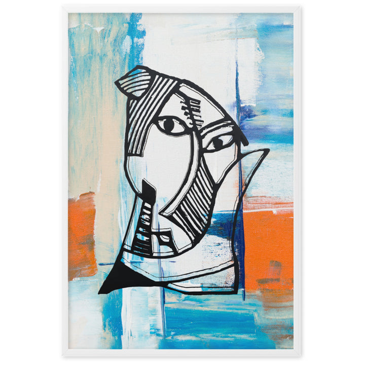 Poster - Pablo Picasso, Les Demoiselles d’Avignon in orange Weiß / 61×91 cm artlia