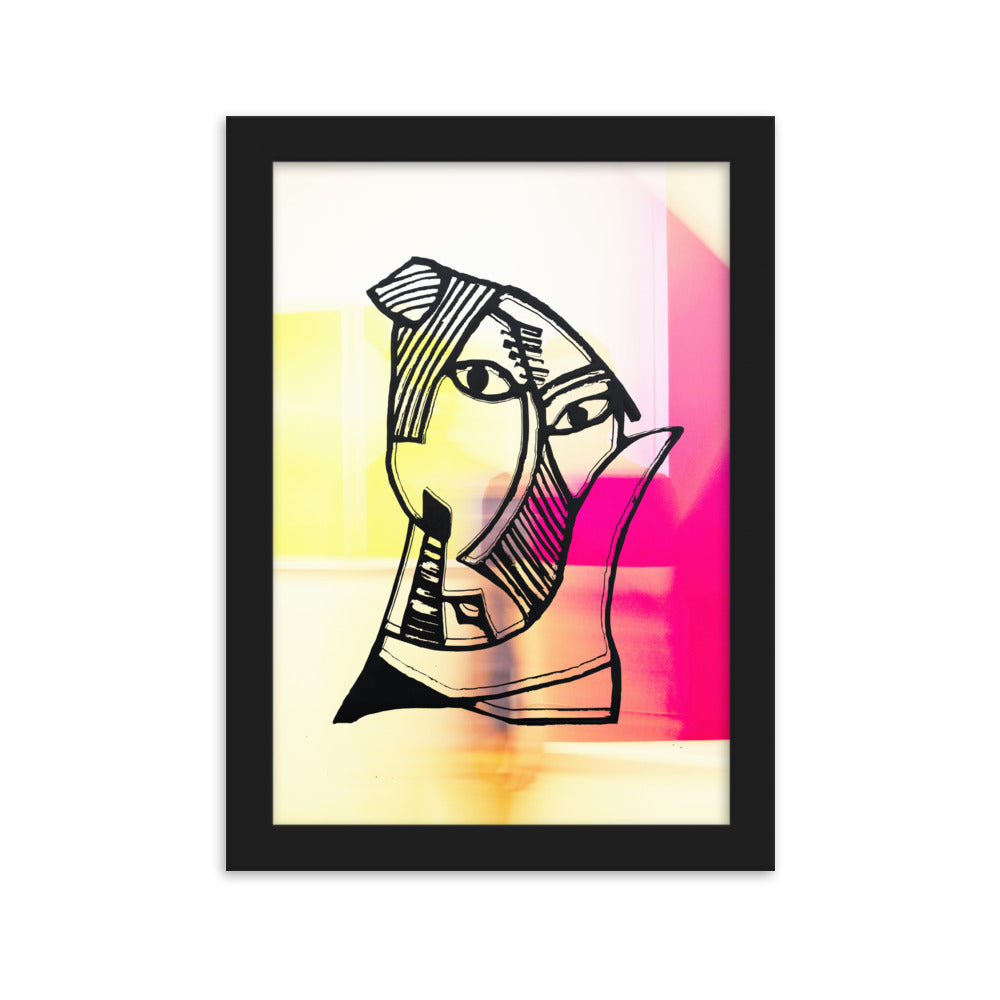 Poster - Pablo Picasso, Les Demoiselles d’Avignon in Pink Schwarz / 21×30 cm artlia