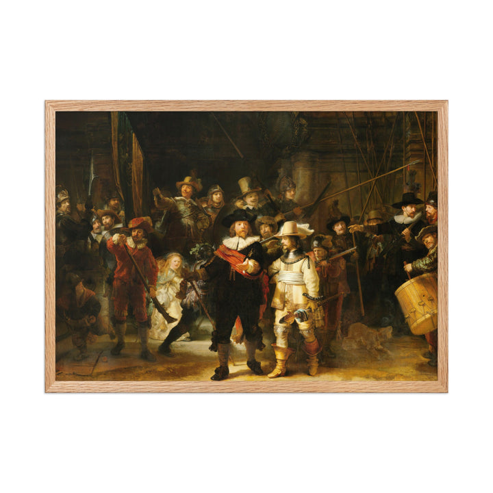 Poster - Rembrandt van Rijn, Die Nachtwache Oak / 50×70 cm artlia