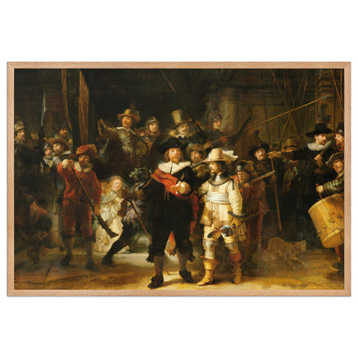 Poster - Rembrandt van Rijn, Die Nachtwache Oak / 61×91 cm artlia