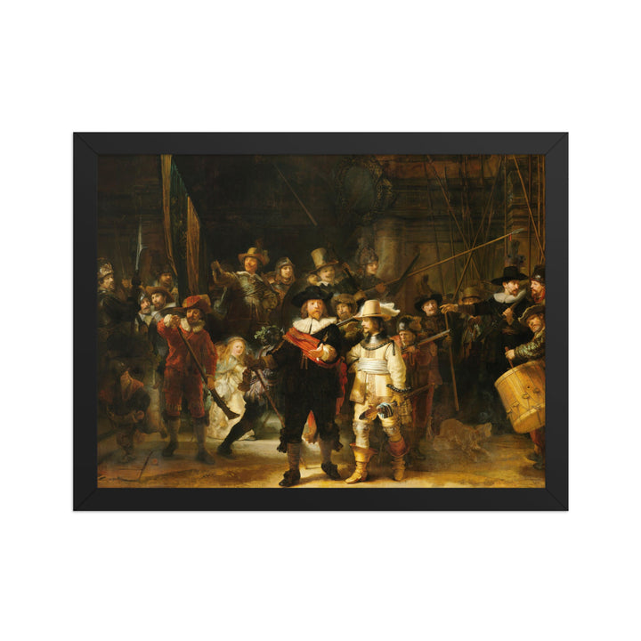 Poster - Rembrandt van Rijn, Die Nachtwache Schwarz / 30×40 cm artlia