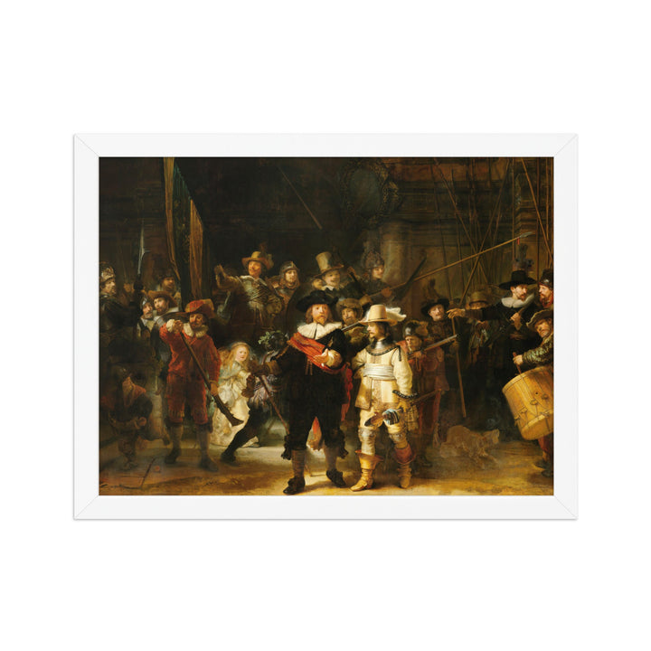 Poster - Rembrandt van Rijn, Die Nachtwache Weiß / 30×40 cm artlia