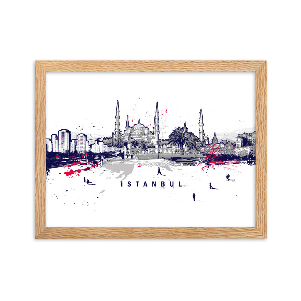 Poster - Skyline Istanbul Oak / 30×40 cm artlia