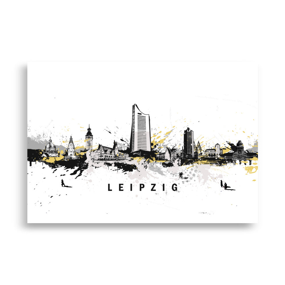 Poster - Skyline Leipzig 21×30 cm artlia