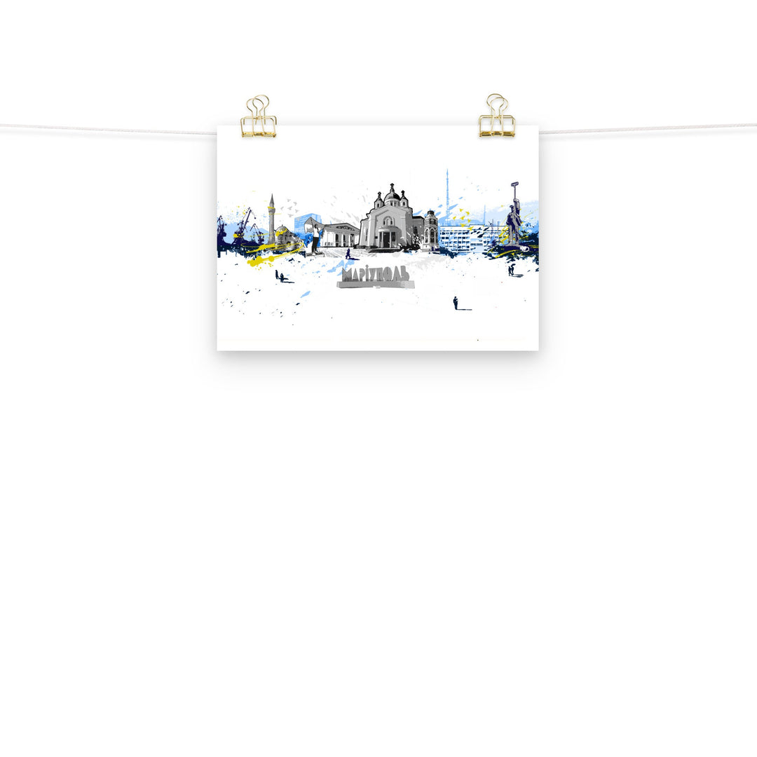 Poster - Skyline Mariupol Ohne Rahmen / 21×30 cm artlia
