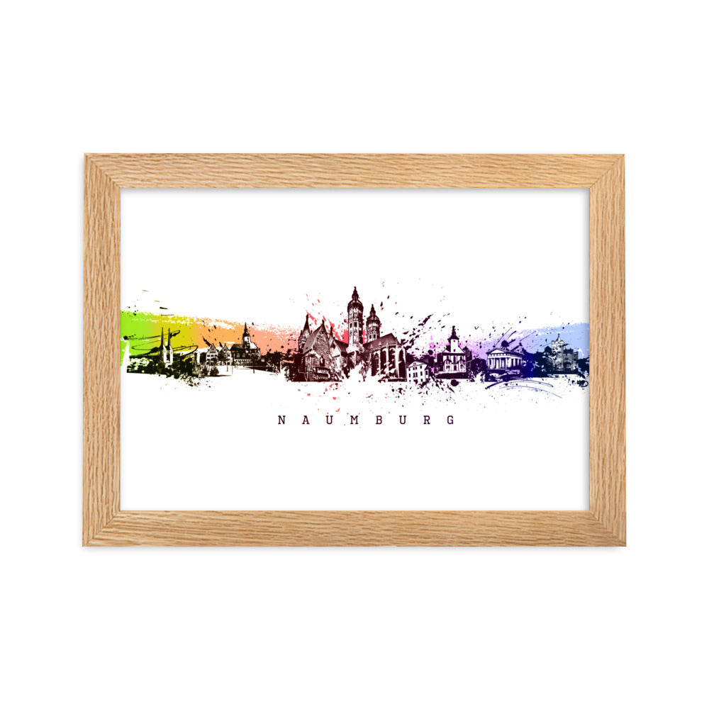 Poster - Skyline Naumburg Oak / 21×30 cm artlia