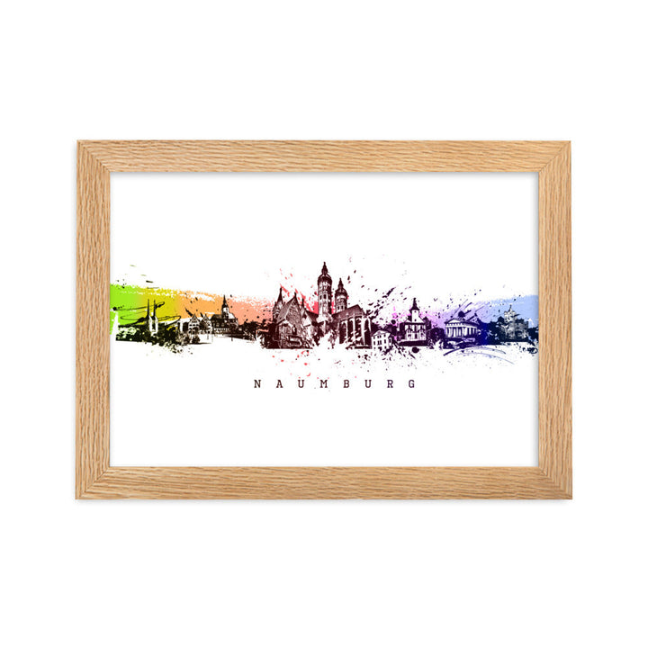 Poster - Skyline Naumburg Oak / 21×30 cm artlia