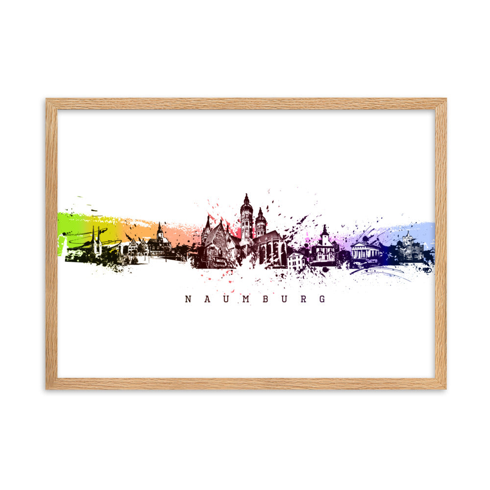 Poster - Skyline Naumburg Oak / 50×70 cm artlia