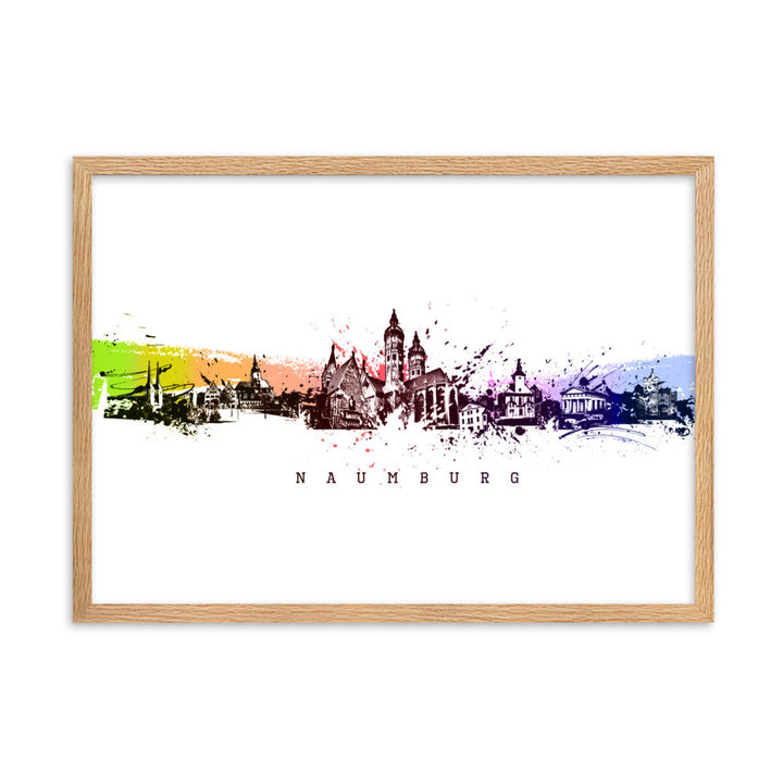 Poster - Skyline Naumburg Oak / 50×70 cm artlia