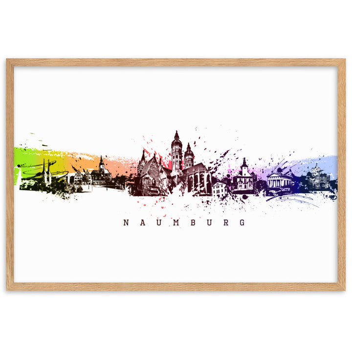 Poster - Skyline Naumburg Oak / 61×91 cm artlia