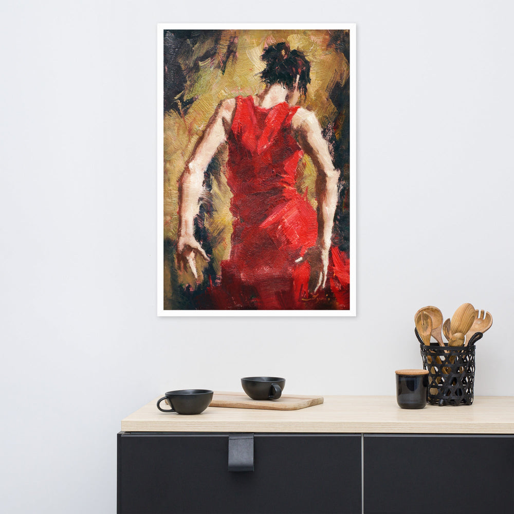 Poster - Tango Woman in Red Dress artlia