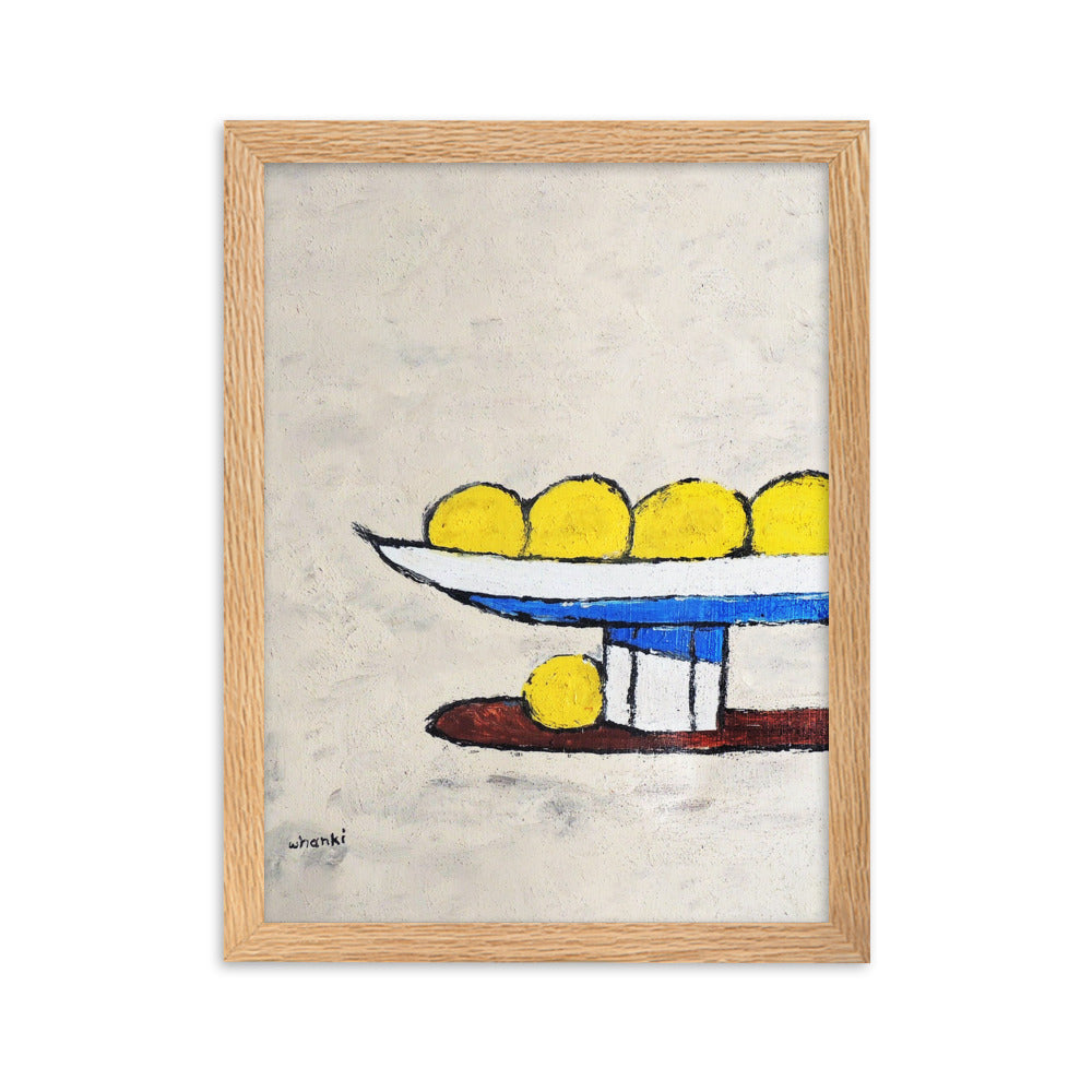 Poster - Whanki Kim, Zitronen auf Tablett Oak / 30×40 cm artlia