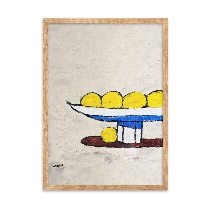 Poster - Whanki Kim, Zitronen auf Tablett Oak / 50×70 cm artlia