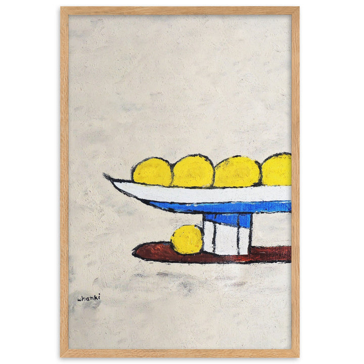 Poster - Whanki Kim, Zitronen auf Tablett Oak / 61×91 cm artlia