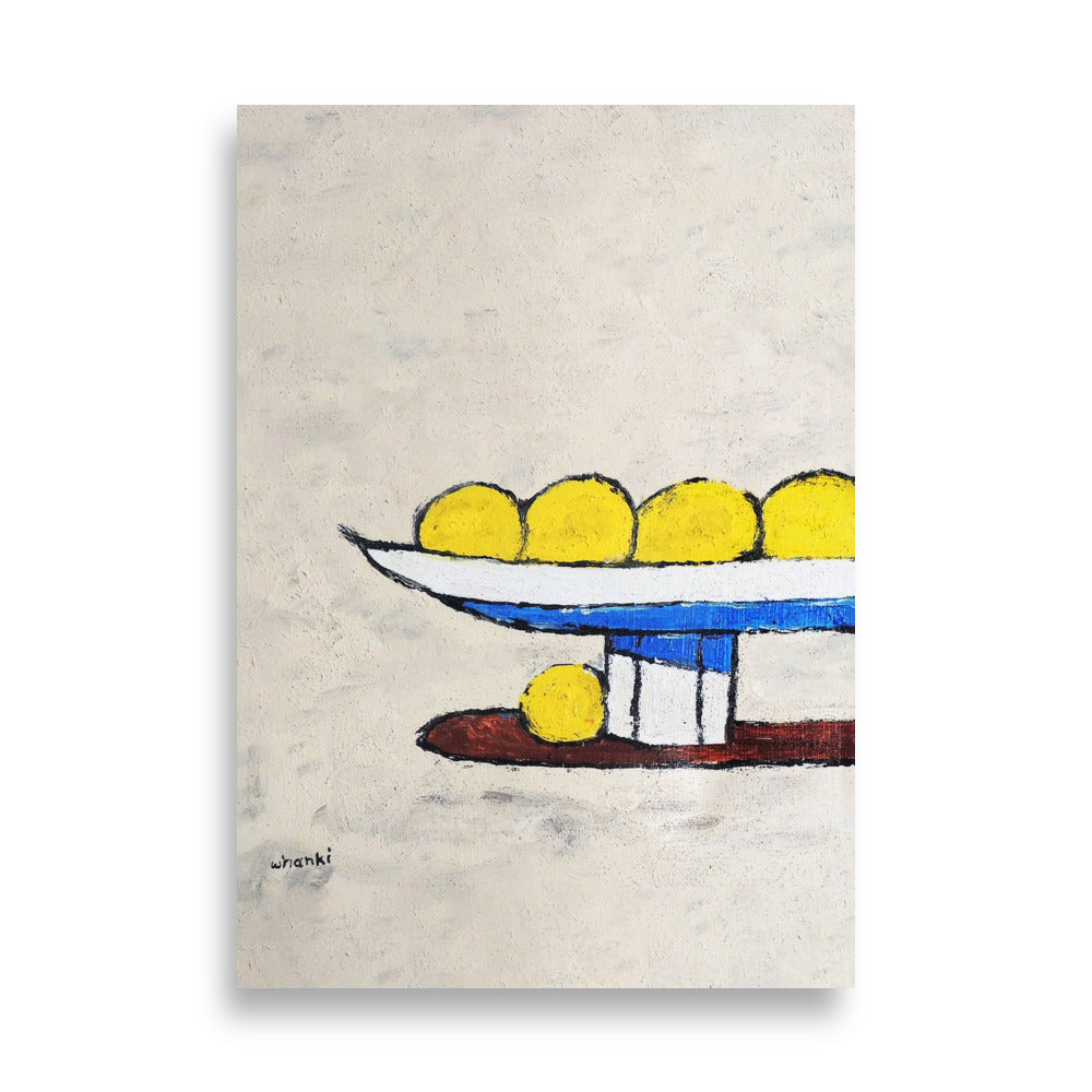 Poster - Whanki Kim, Zitronen auf Tablett ohne Rahmen / 21×30 cm artlia