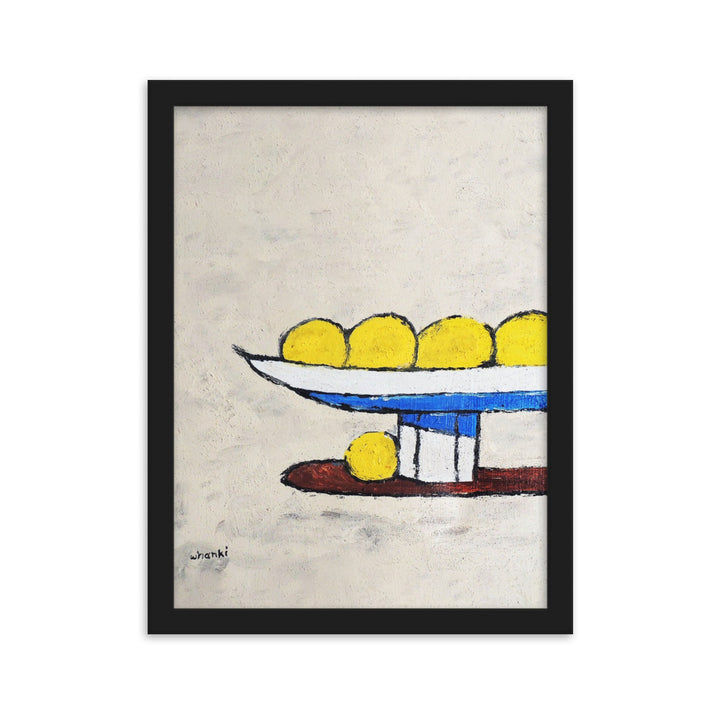 Poster - Whanki Kim, Zitronen auf Tablett Schwarz / 30×40 cm artlia