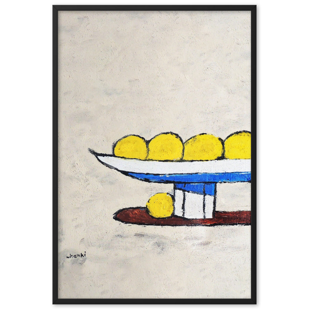 Poster - Whanki Kim, Zitronen auf Tablett Schwarz / 61×91 cm artlia
