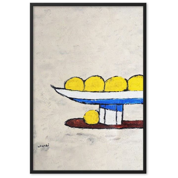 Poster - Whanki Kim, Zitronen auf Tablett Schwarz / 61×91 cm artlia