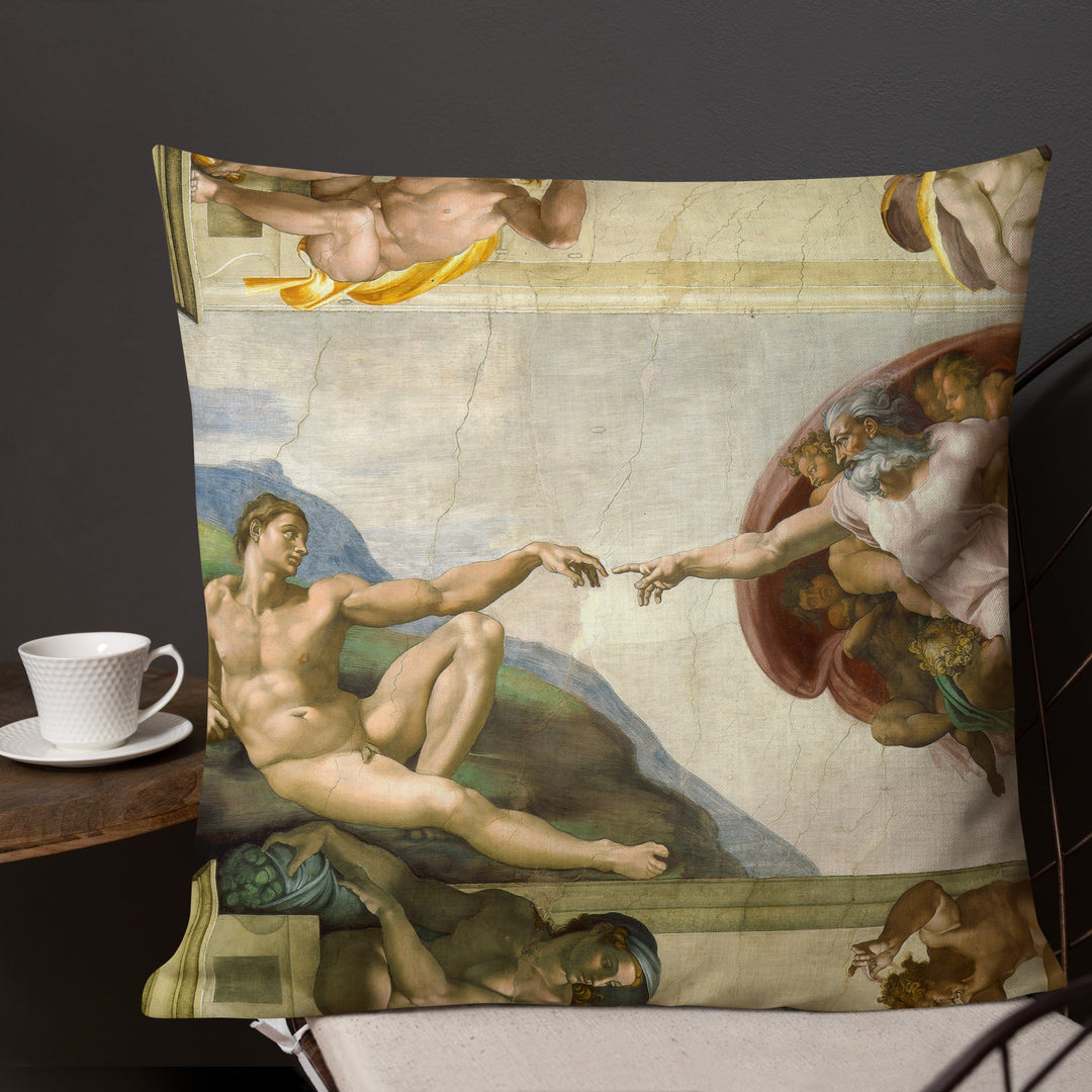 Premium-Kissen - Michelangelo, Creation of Adam artlia