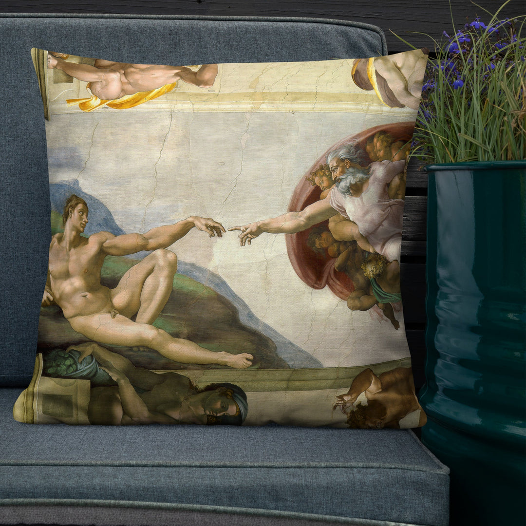 Premium-Kissen - Michelangelo, Creation of Adam artlia