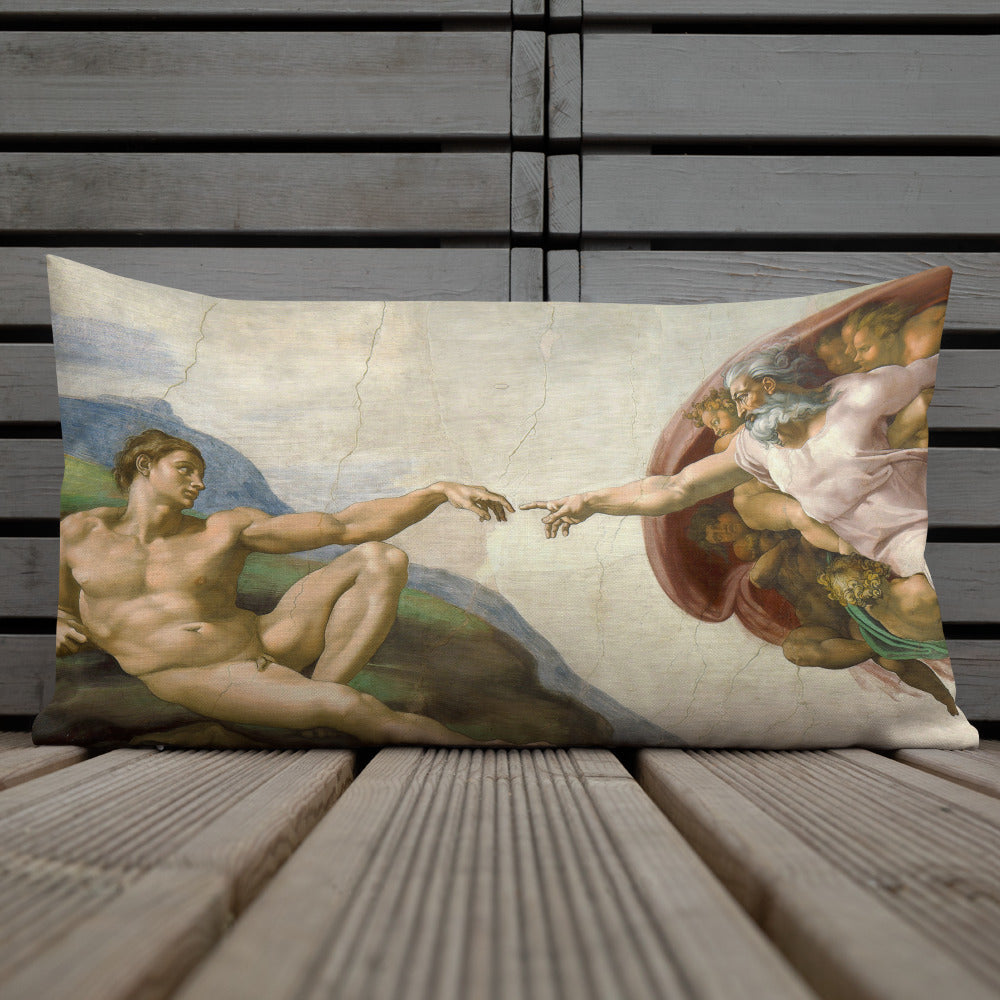 Premium-Kissen - Michelangelo, Creation of Adam artlia