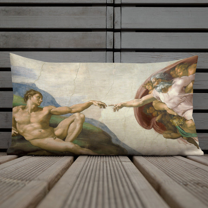 Premium-Kissen - Michelangelo, Creation of Adam artlia