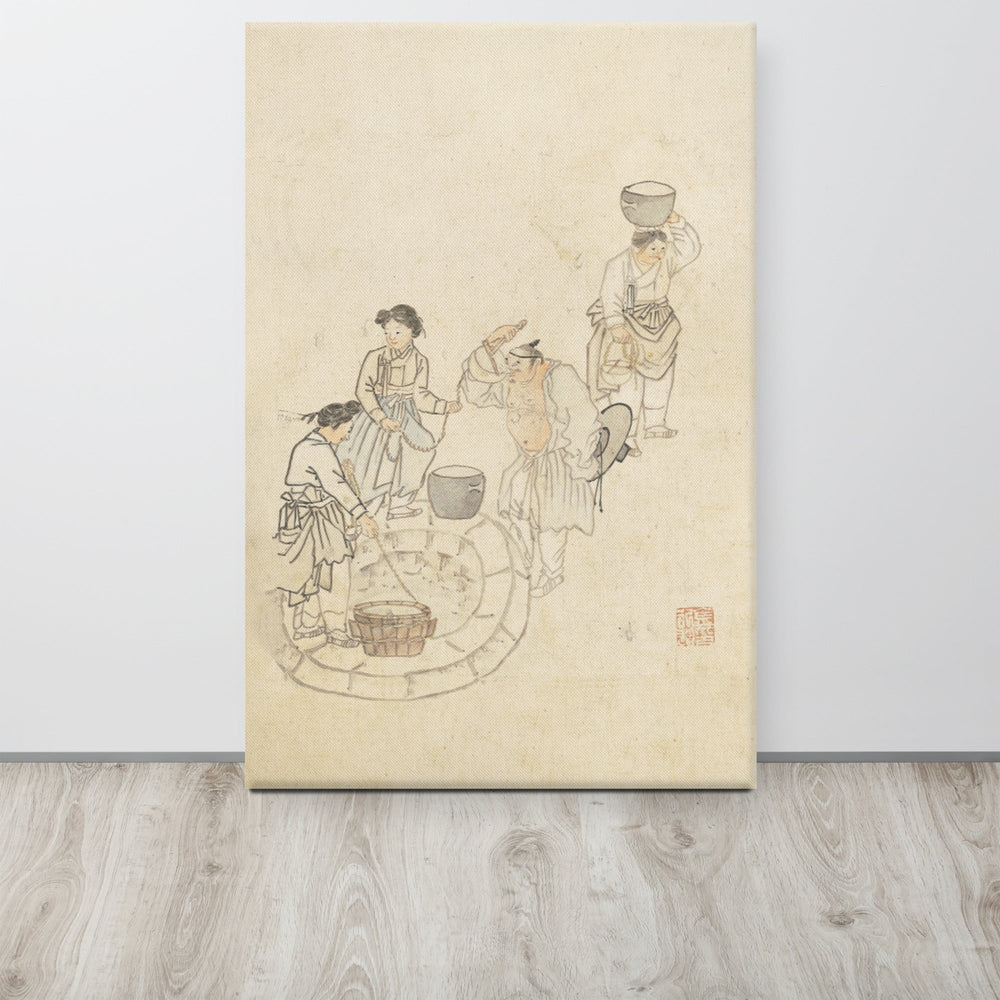 bei der Quelle, Umulga, Kim Hong-do - Leinwand artlia