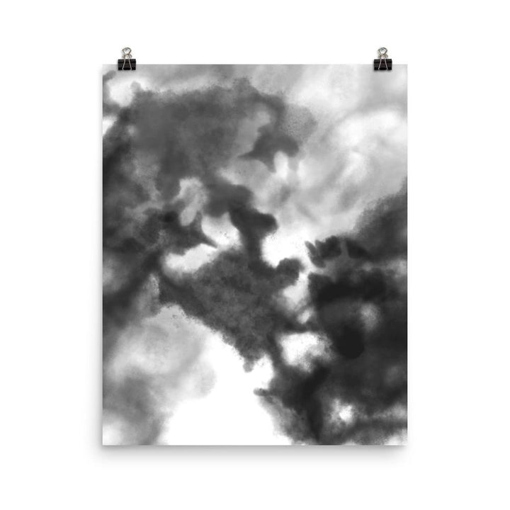 Black Watercolor - Poster 20x25 cm artlia