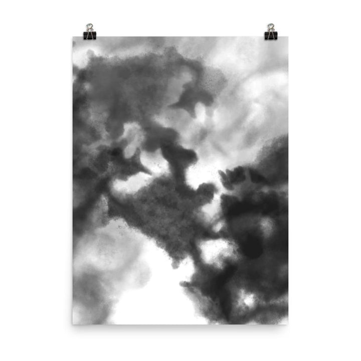 Black Watercolor - Poster 30x41 cm artlia