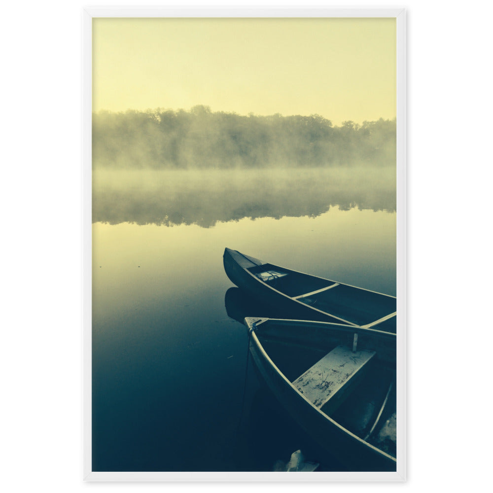 Boats in Fog - Poster artlia