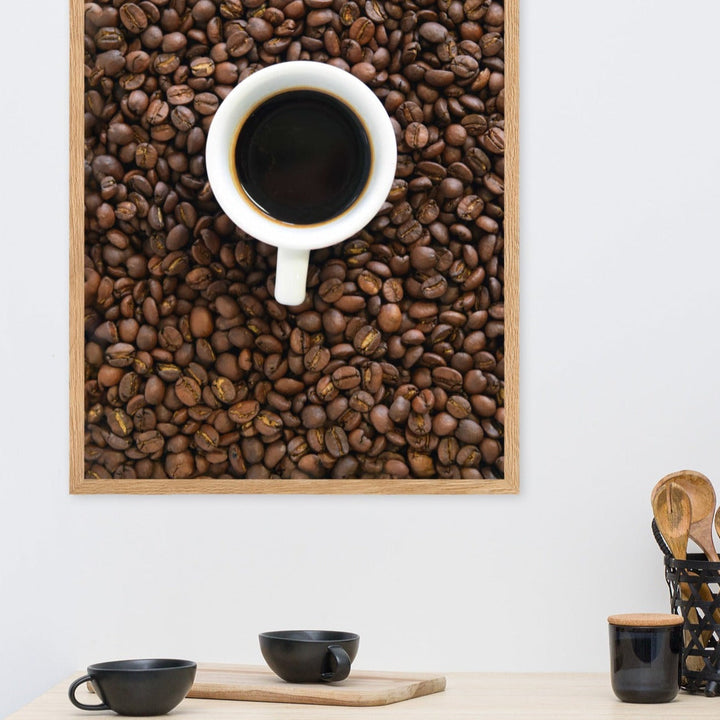 Café, Kaffeerösterei Berlin - Poster im Rahmen artlia