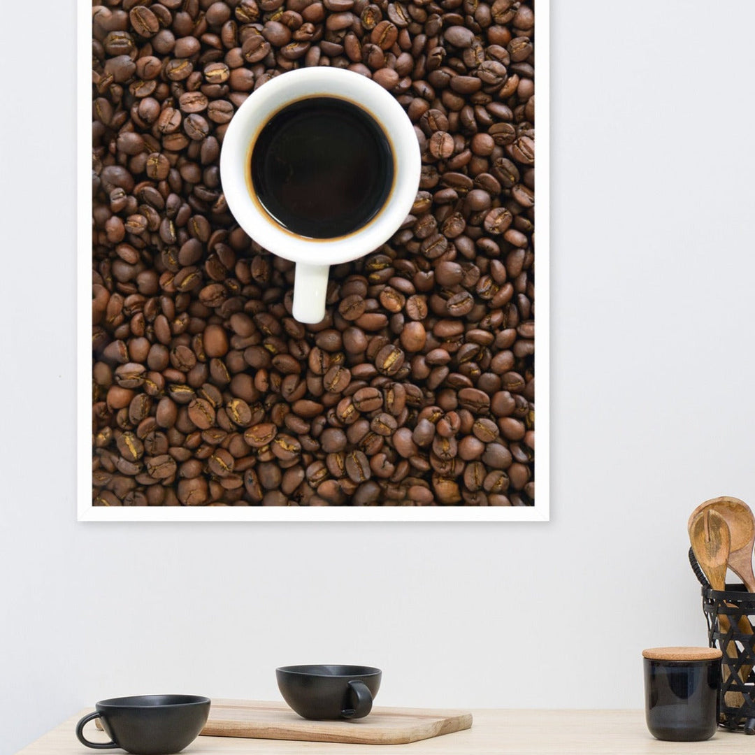 Café, Kaffeerösterei Berlin - Poster im Rahmen artlia