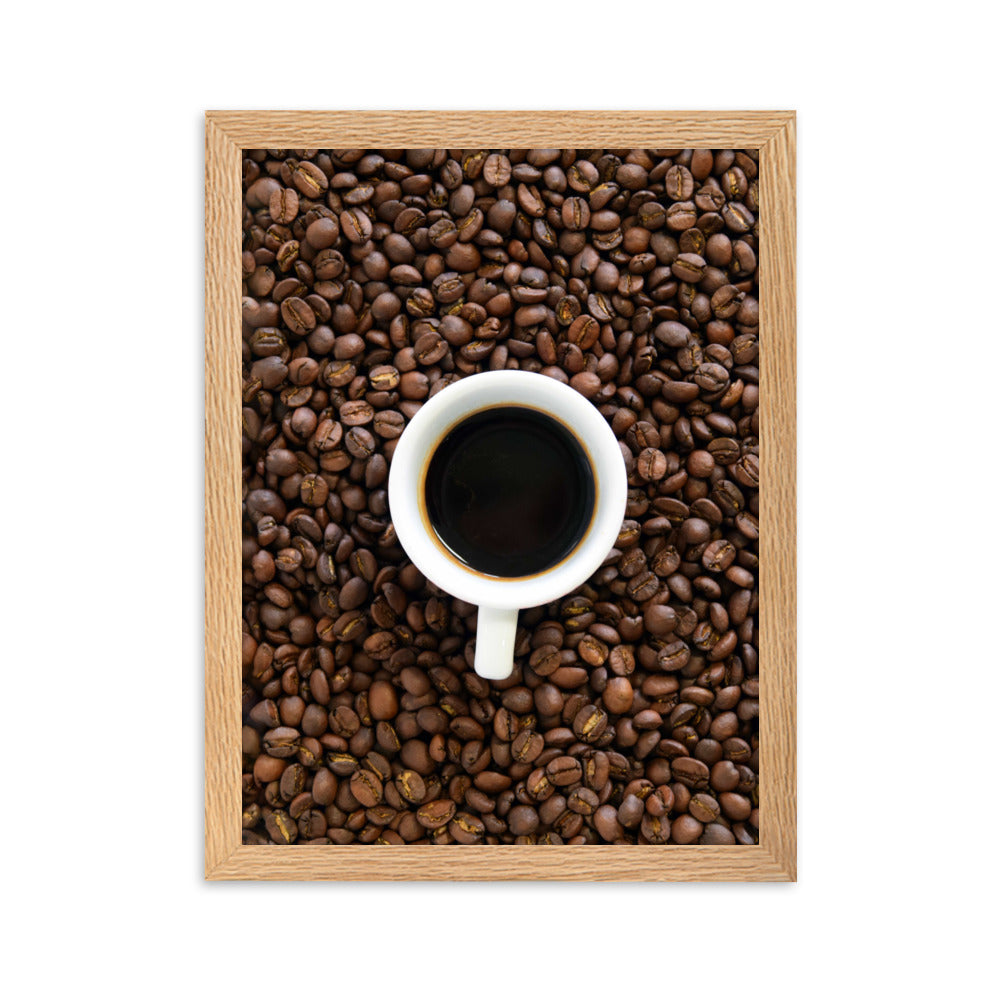 Café, Kaffeerösterei Berlin - Poster im Rahmen Oak / 30×40 cm artlia