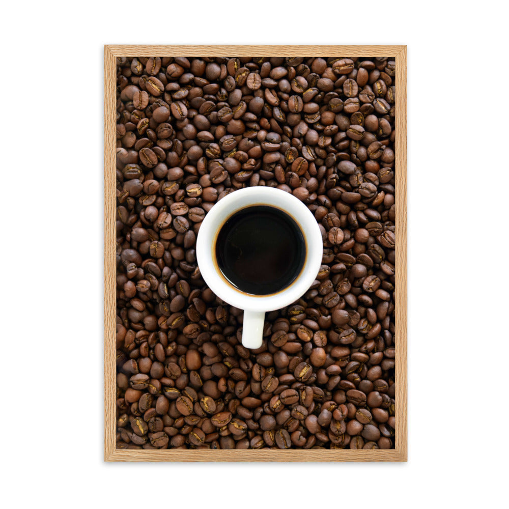 Café, Kaffeerösterei Berlin - Poster im Rahmen Oak / 50×70 cm artlia