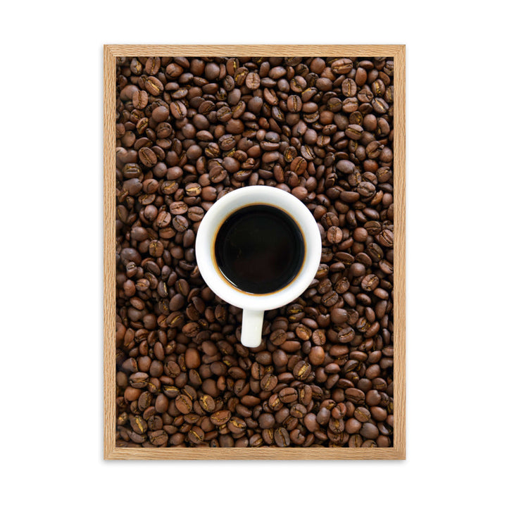 Café, Kaffeerösterei Berlin - Poster im Rahmen Oak / 50×70 cm artlia