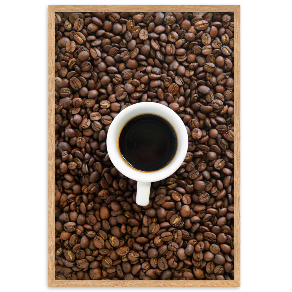 Café, Kaffeerösterei Berlin - Poster im Rahmen Oak / 61×91 cm artlia