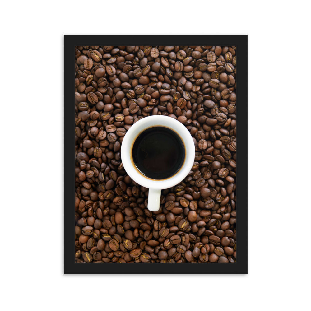 Café, Kaffeerösterei Berlin - Poster im Rahmen Schwarz / 30×40 cm artlia