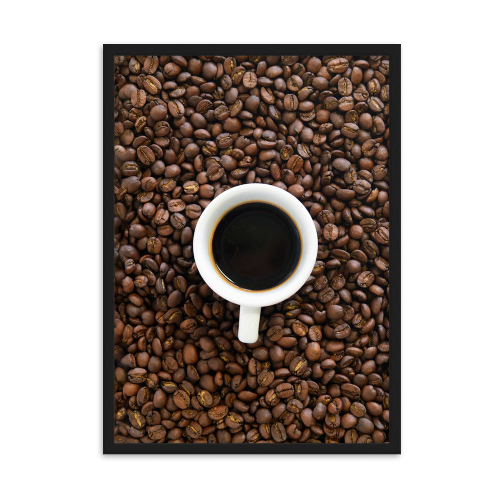Café, Kaffeerösterei Berlin - Poster im Rahmen Schwarz / 50×70 cm artlia