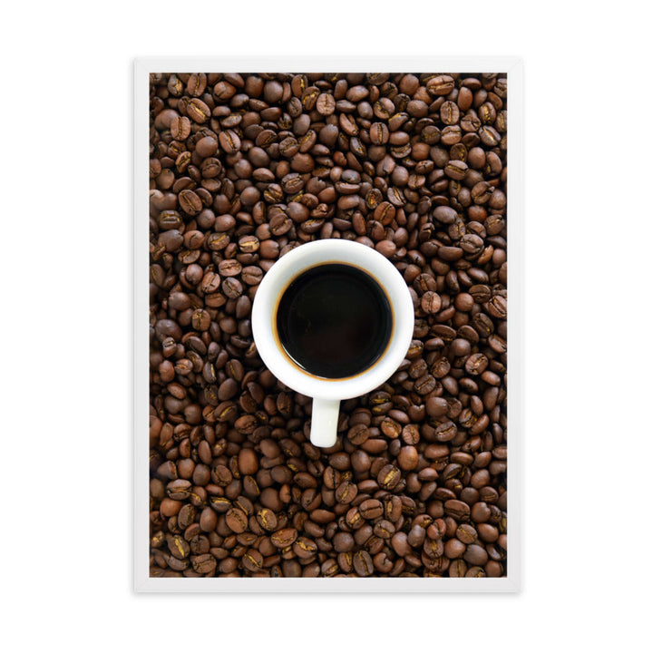 Café, Kaffeerösterei Berlin - Poster im Rahmen Weiß / 50×70 cm artlia