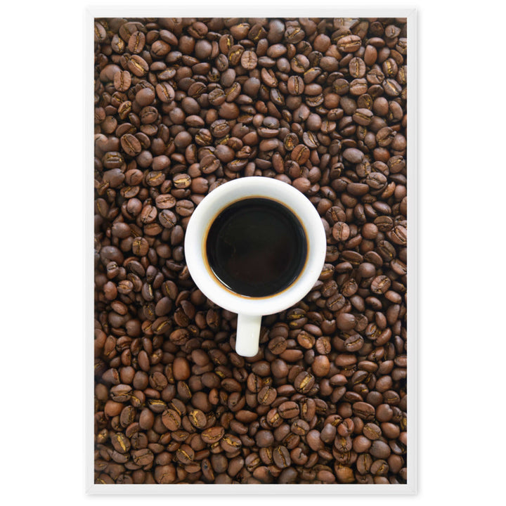 Café, Kaffeerösterei Berlin - Poster im Rahmen Weiß / 61×91 cm artlia