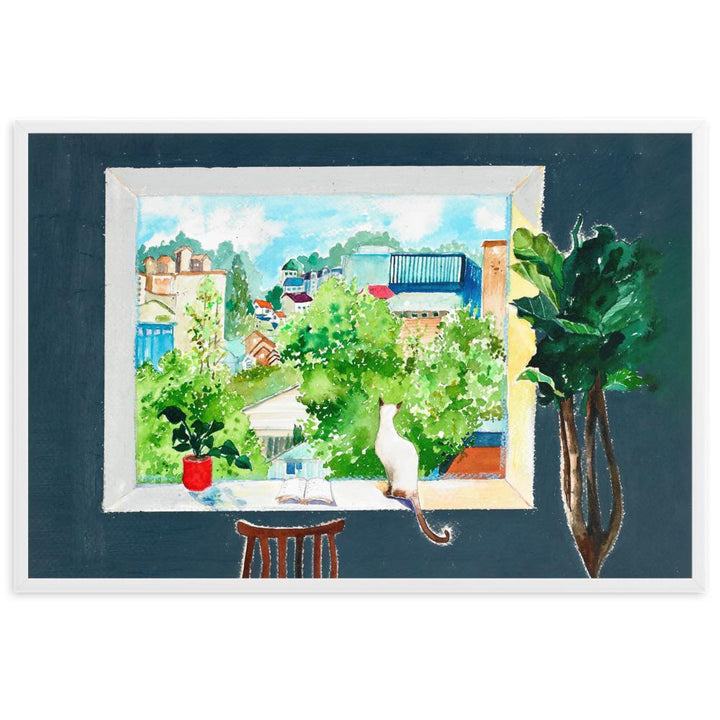 Die Katze, die Liebesgeschichten liest - Poster artlia