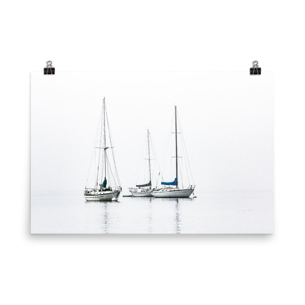 drei Segelboote - Poster 30x45 cm artlia